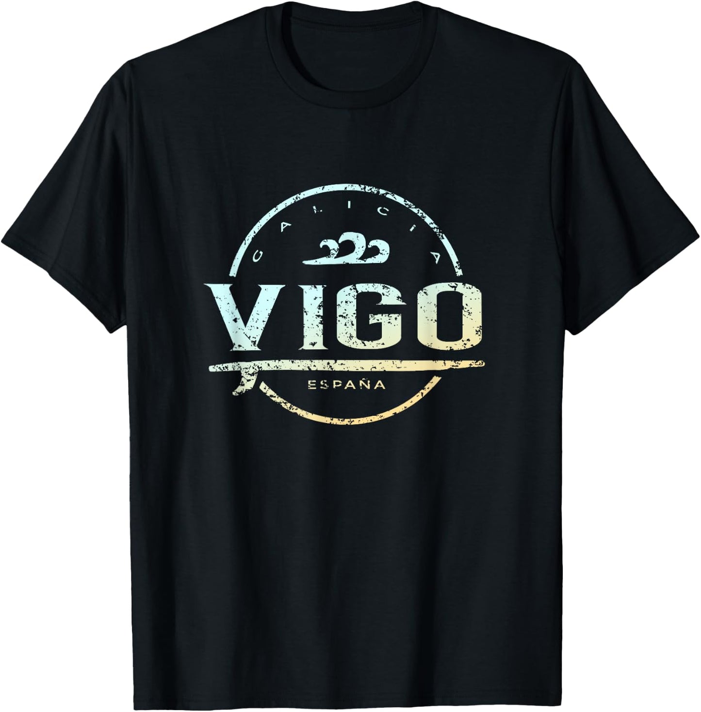Vigo España - Retro Vigo Spain Vintage Surf T-Shirt - T-Shirt | Black