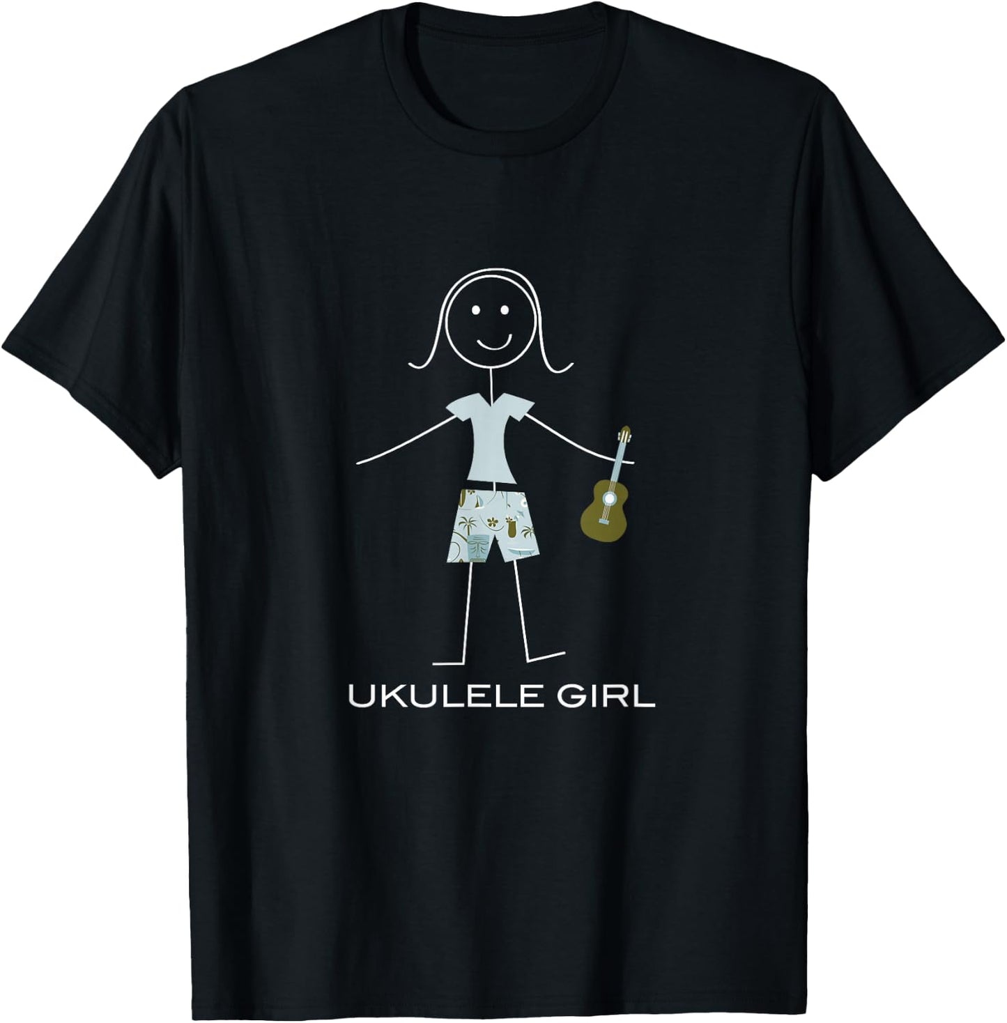Funny Women Ukulele Girl Ukulele Player T-Shirt - T-Shirt | Black