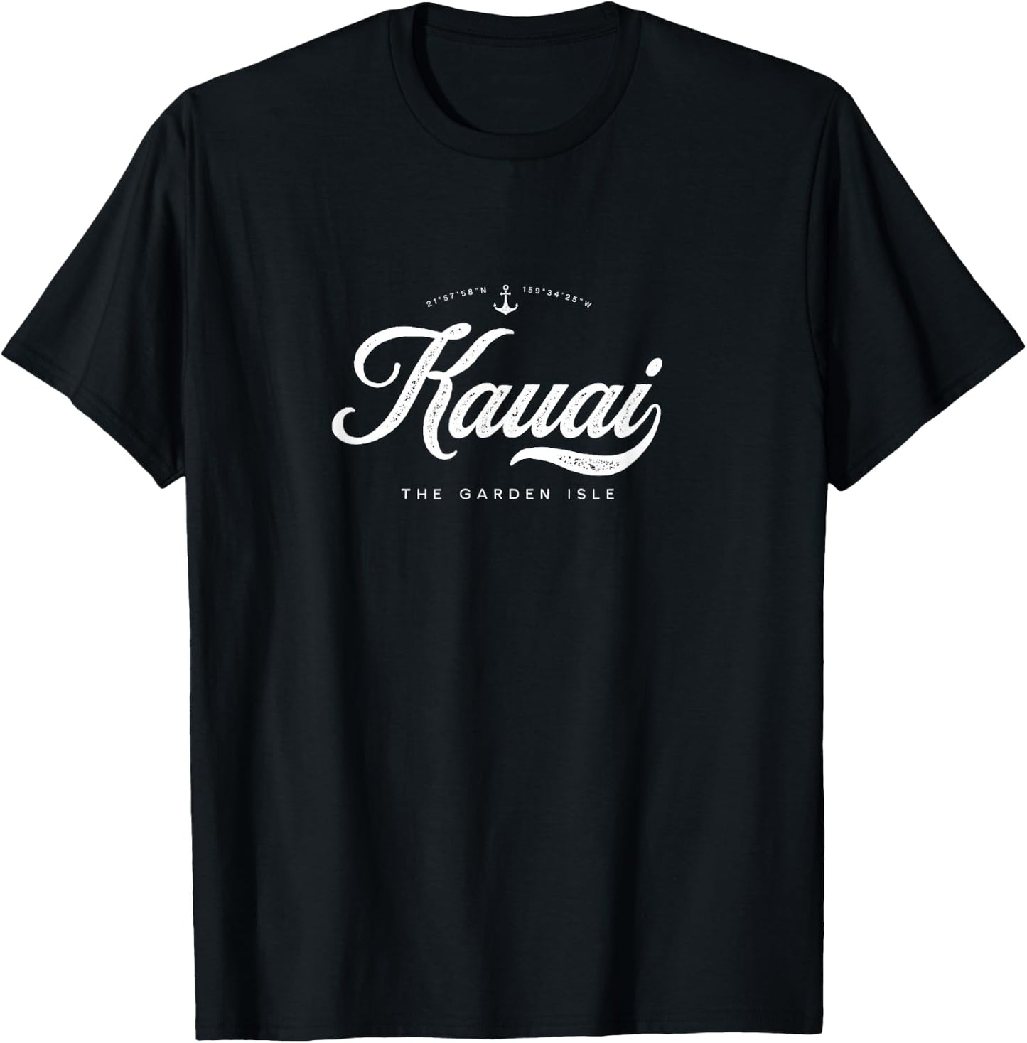 Kauai Hawaii Vintage Retro T-Shirt - T-Shirt | Black