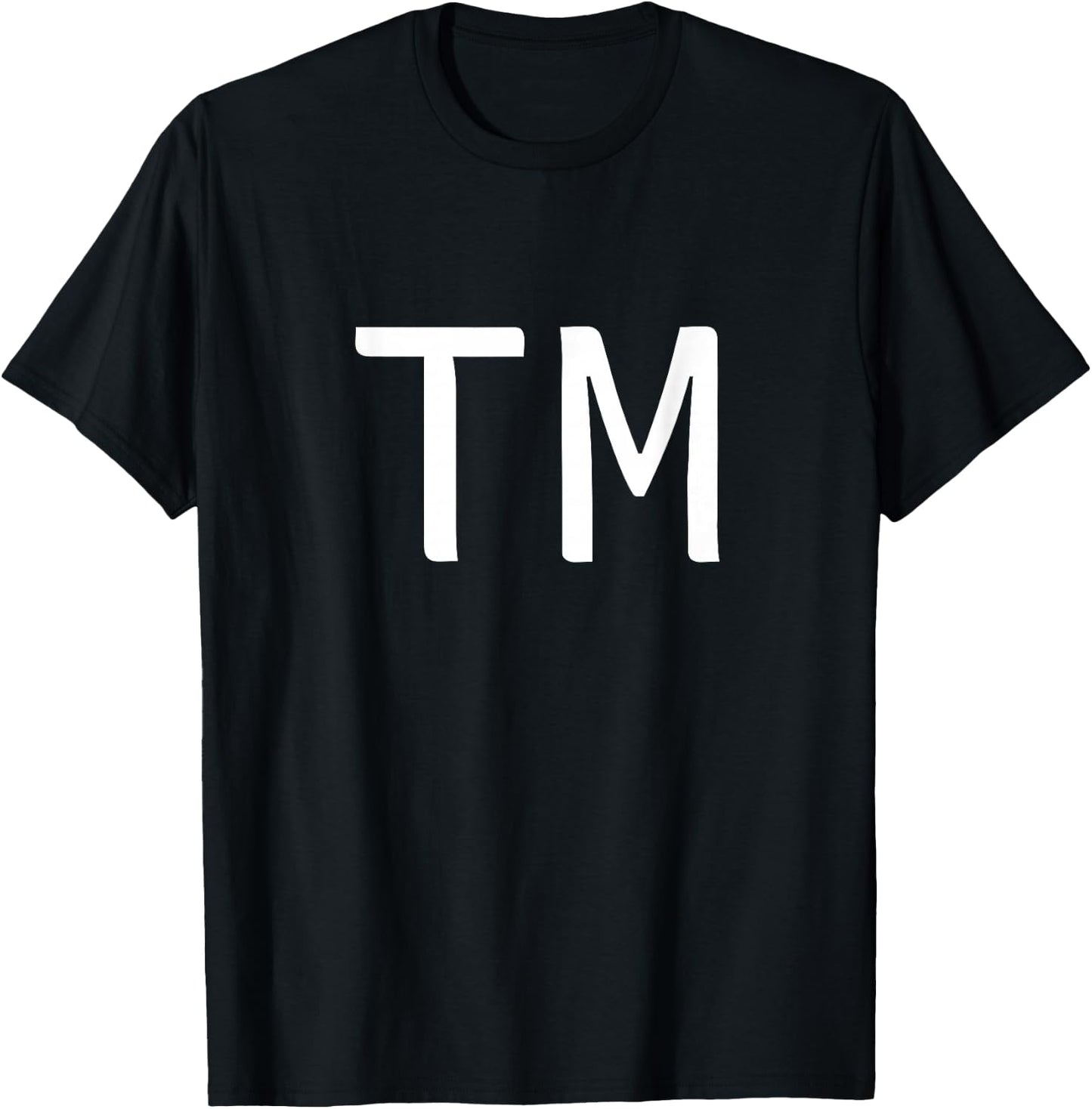 TM Two Letter Pair - Elegant Personalized Initials T-Shirt - T-Shirt | Black