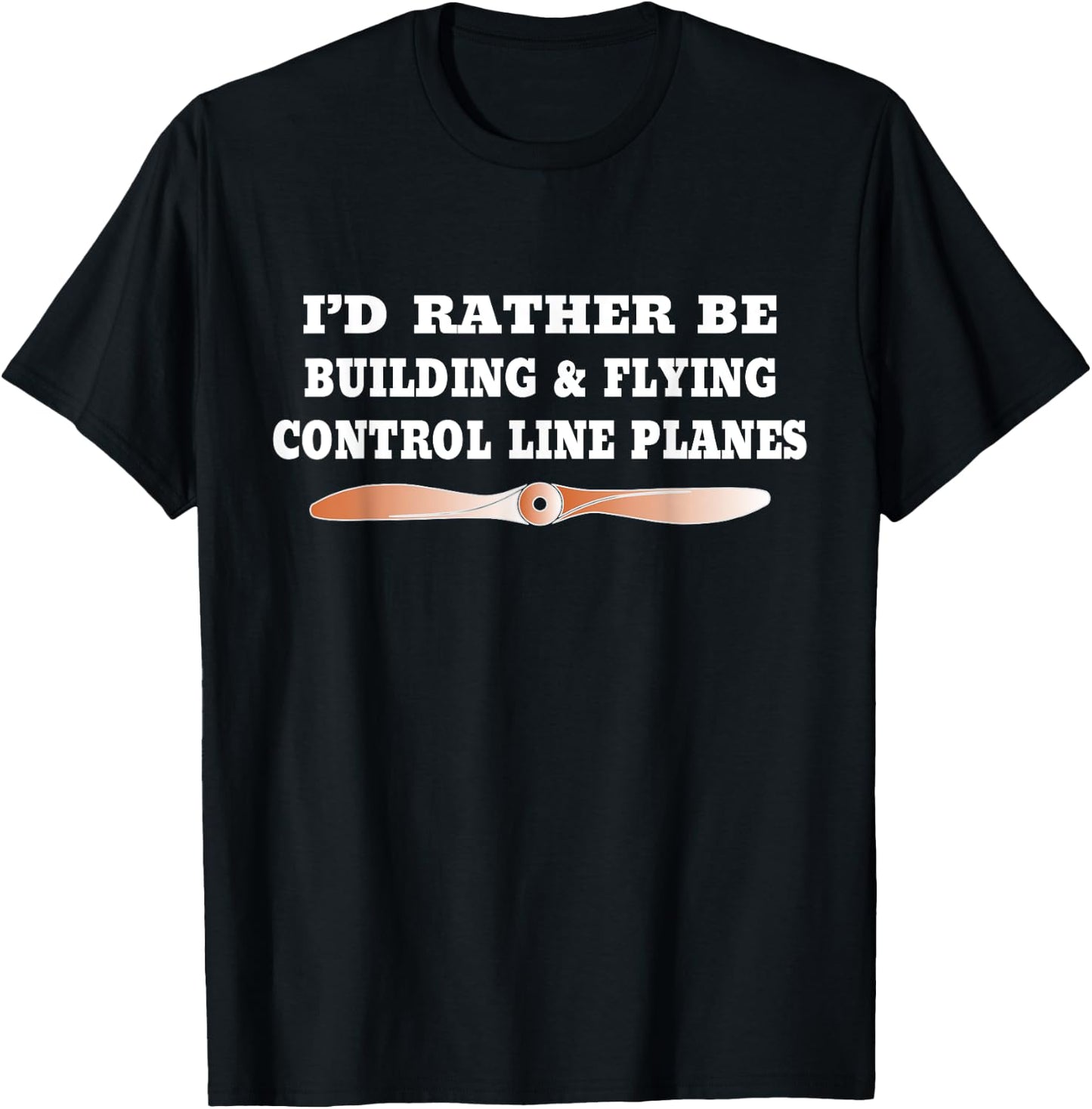 Rather Be Building & Flying Control Line Planes T-Shirt - T-Shirt | Black