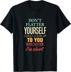 Funny Short Girls Height Deprived Sarcastic Cute Size Joke T-Shirt - T-Shirt | Black