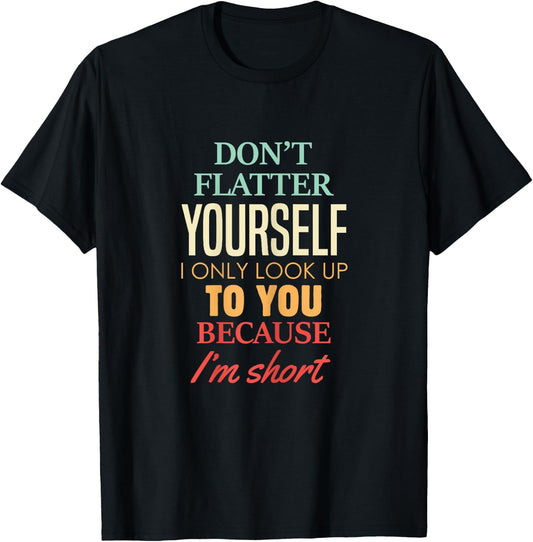 Funny Short Girls Height Deprived Sarcastic Cute Size Joke T-Shirt - T-Shirt | Black