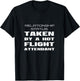 Relationship Status Taken By A Flight Attendant Boyfriend T-Shirt - T-Shirt | Black