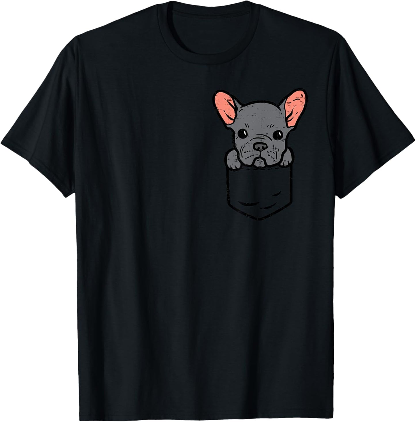 Pocket French Bulldog Cute Frenchie Pet Dog Lover Owner Gift T-Shirt - T-Shirt | Black