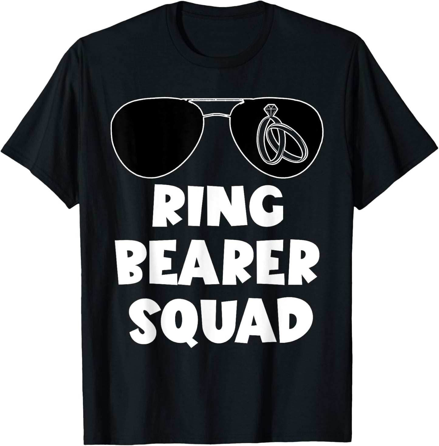 Squad Wedding Party Ring Sunglass Ring Bearer Security T-Shirt - T-Shirt | Black