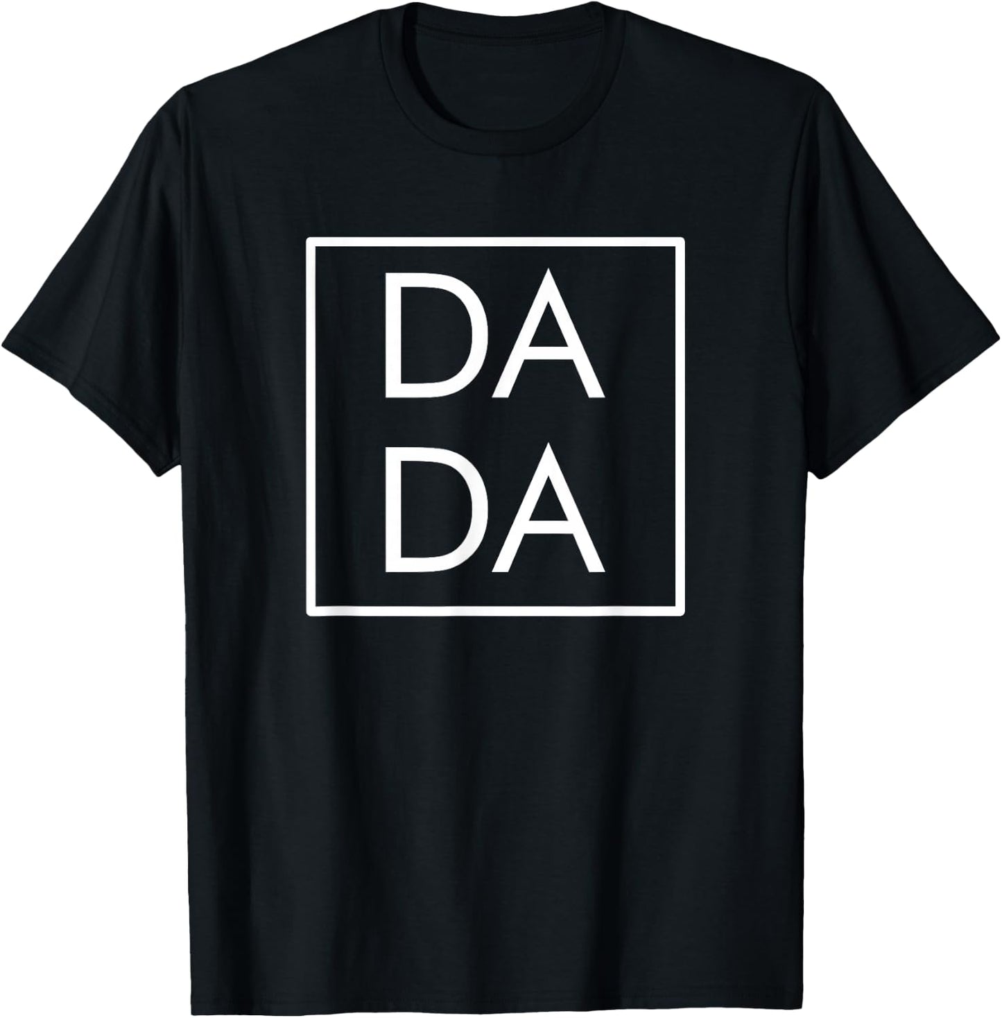 Dada Modern Boxed Square Dad, Matching Mama Family Gift T-Shirt - T-Shirt | Black