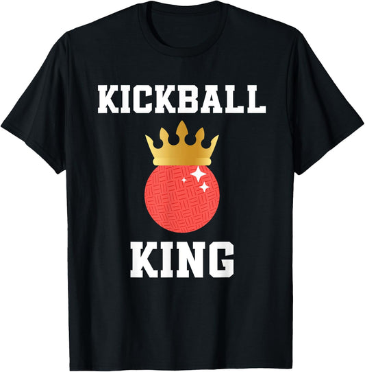 Kickball King Outfit Kickball Player For Boys And Men T-Shirt - T-Shirt | Black