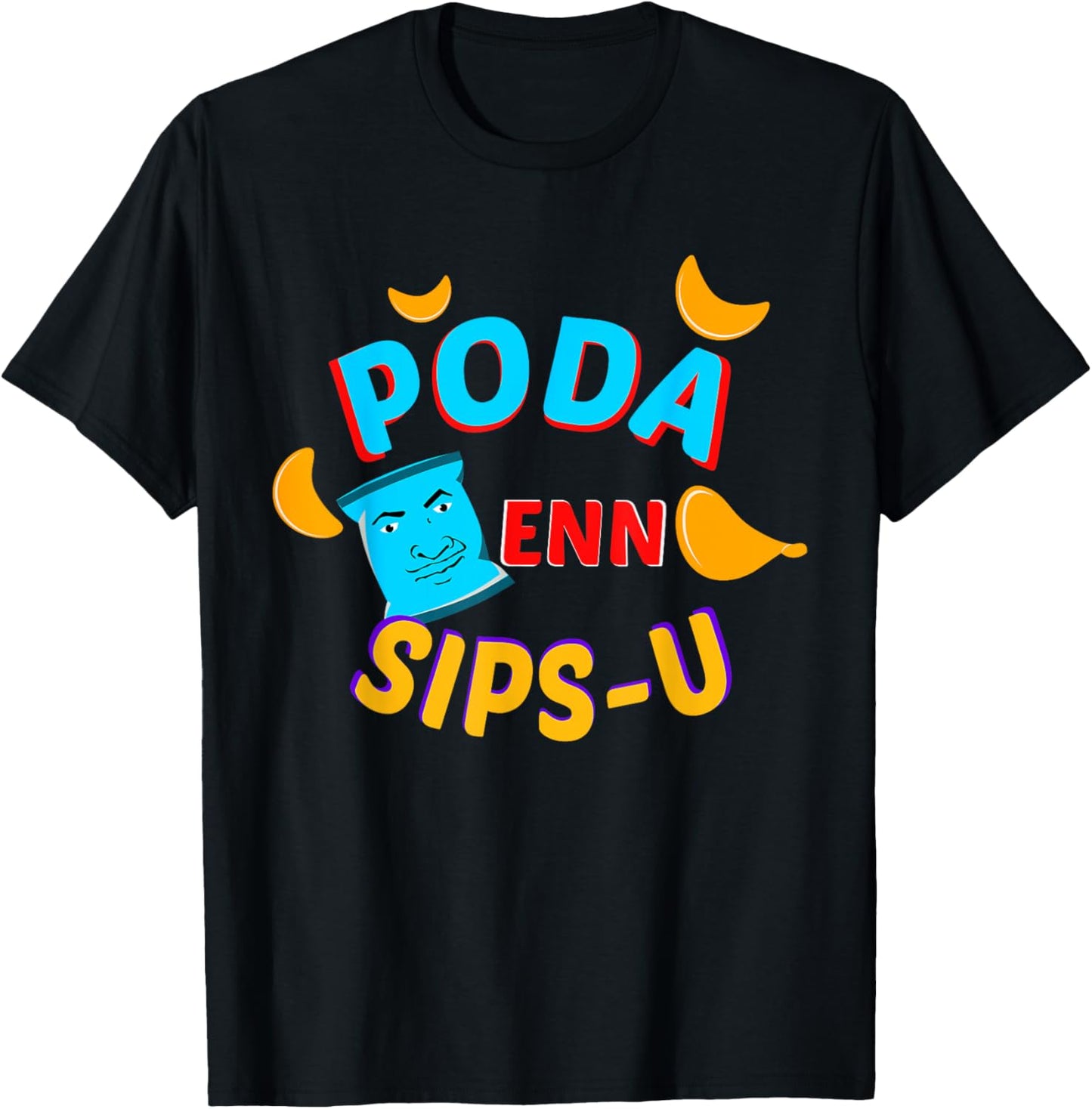 Swag Swami Kollywood Tamil Poda En Sipsu Foodie Chips Comedy T-Shirt - T-Shirt | Black