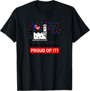 Puerto Rican and Proud of It Castillo San Felipe del Morro T-Shirt - T-Shirt | Black