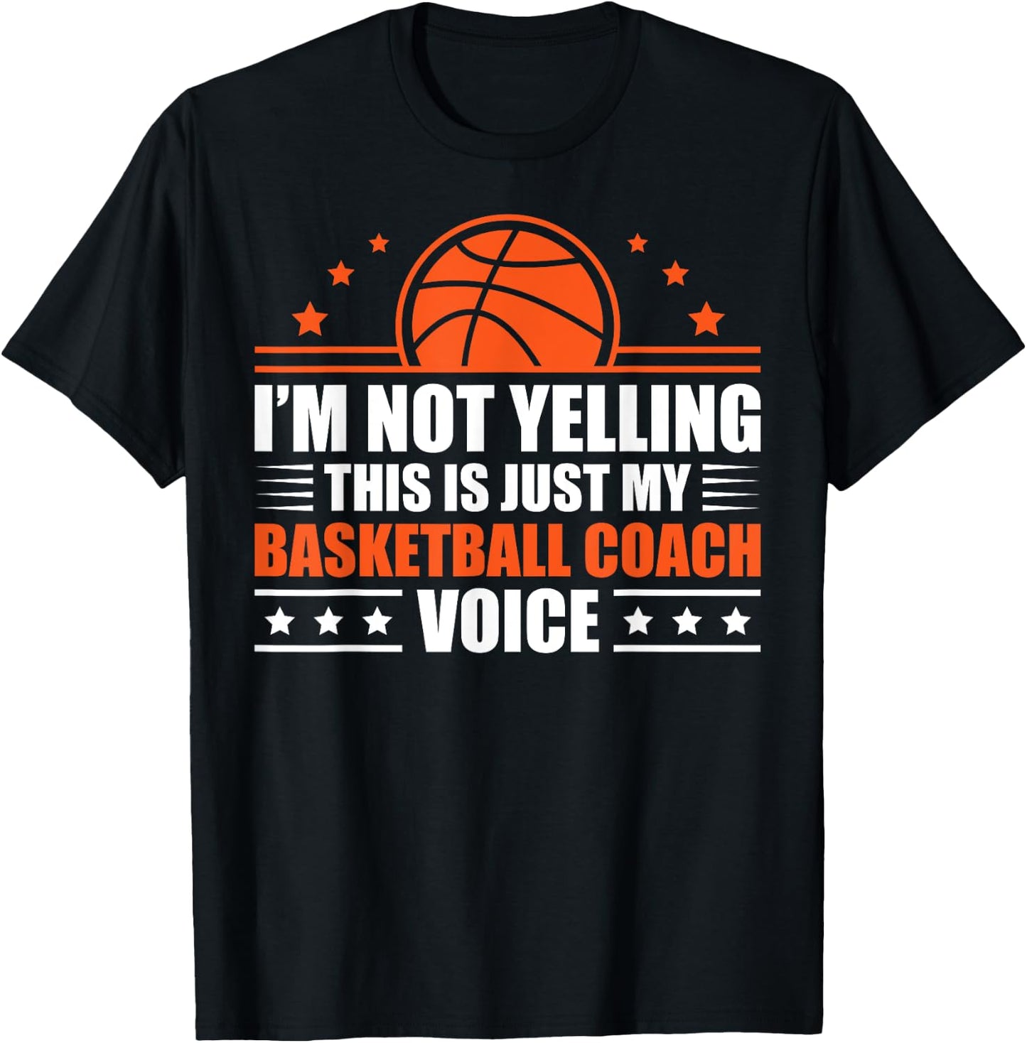 Cool Basketball Coach Men Women Basketball Coaching Voice T-Shirt - T-Shirt | Black