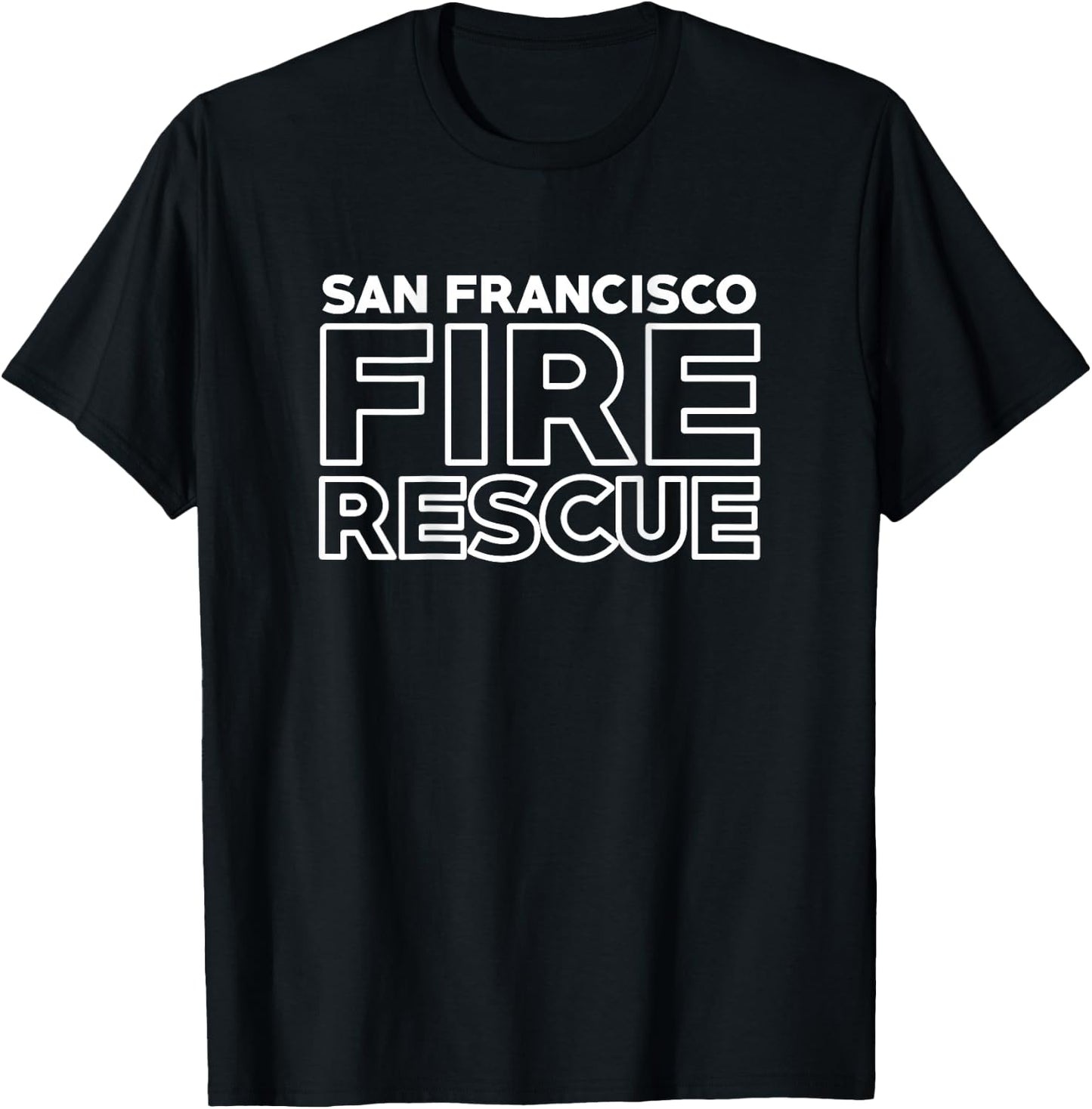 San Francisco California Fire Rescue Department Firefighters T-Shirt - T-Shirt | Black