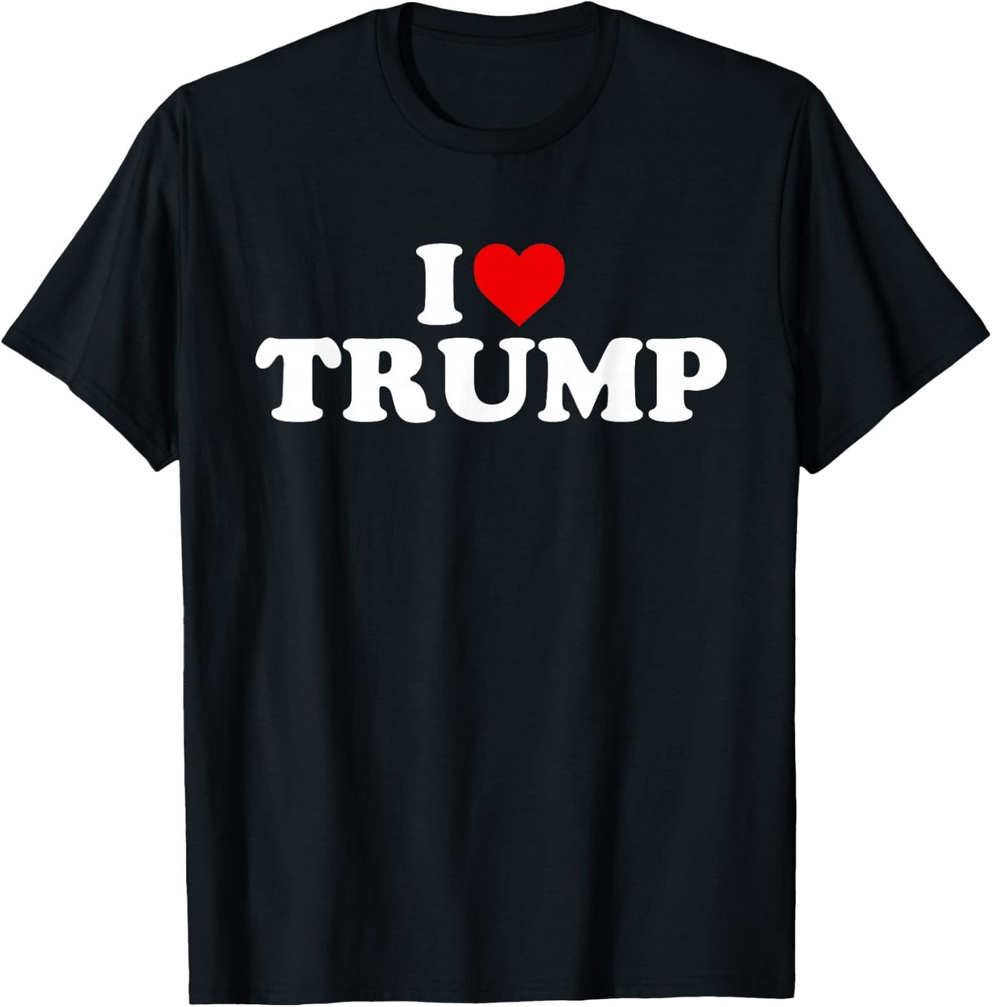 I Love Trump - Heart T-Shirt - T-Shirt | Black