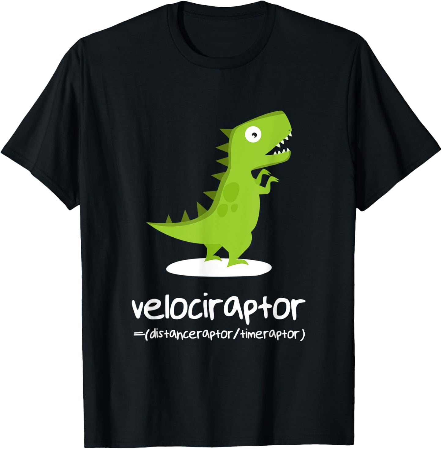 Math Shirt Funny Dinosaur Velociraptor Algebra Equation T-Shirt - T-Shirt | Black
