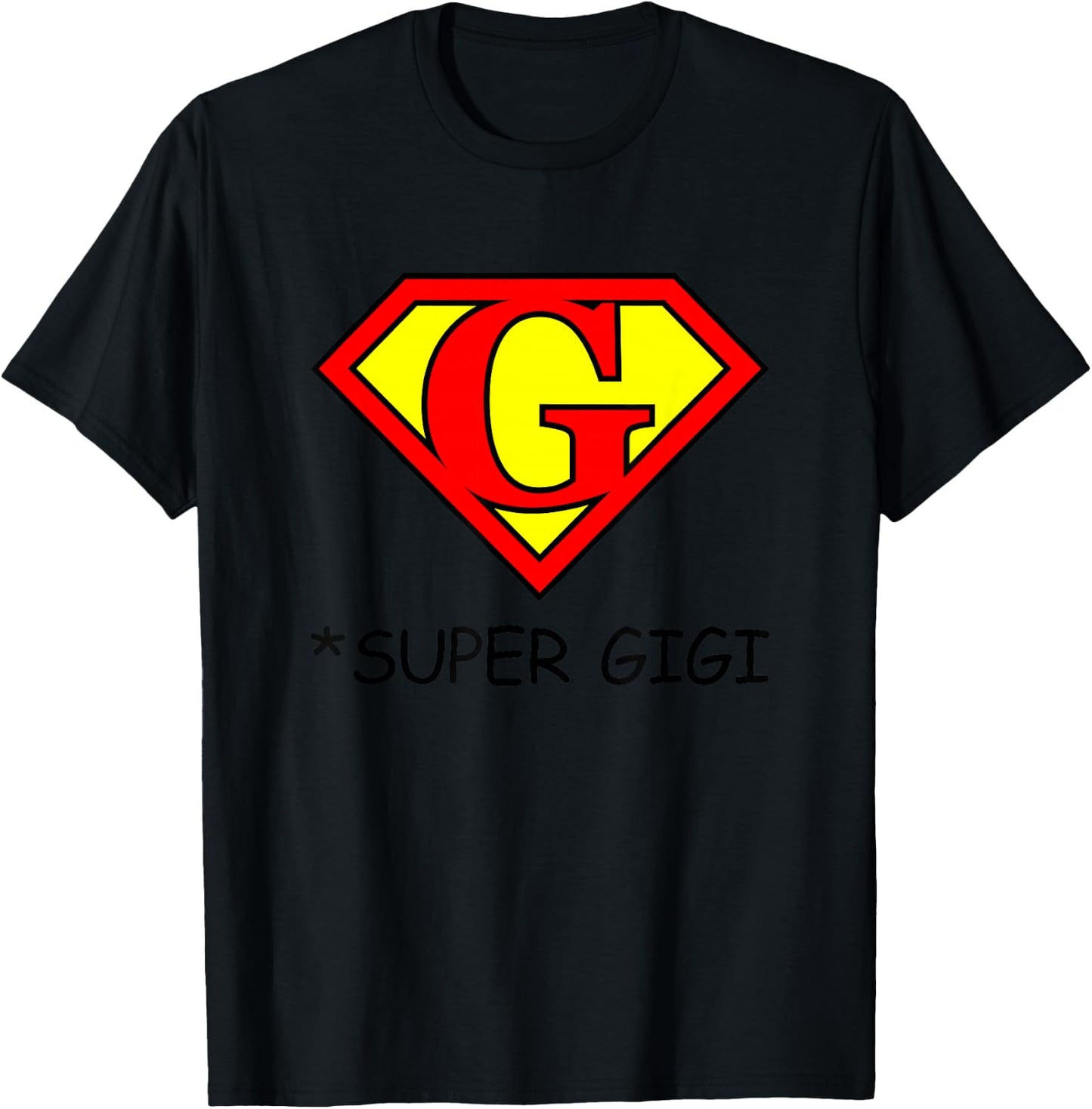 Super GIGI Shirt, Super Grandma, Grandma Superhero T-Shirt - T-Shirt | Black