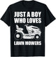 Cool Lawn Mower Design For Boys Kids Men Lawn Mowing Lovers T-Shirt - T-Shirt | Black