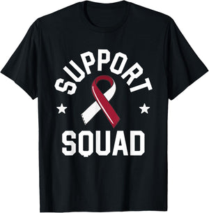 Oral Cancer Support Squad Head And Neck Cancer Awareness T-Shirt - T-Shirt | Black