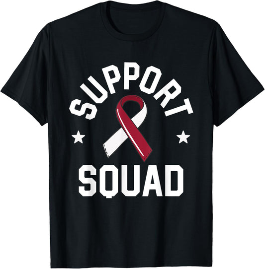 Oral Cancer Support Squad Head And Neck Cancer Awareness T-Shirt - T-Shirt | Black