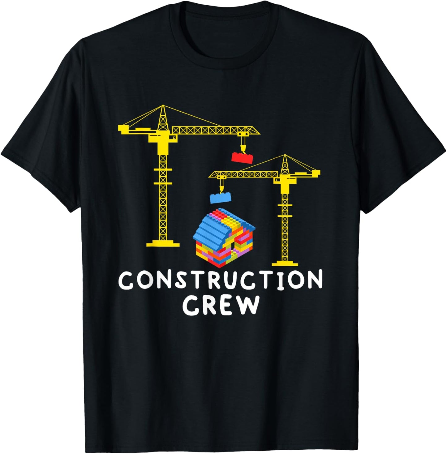 Construction Crew Bricklayer Building Blocks Master Builder T-Shirt - T-Shirt | Black
