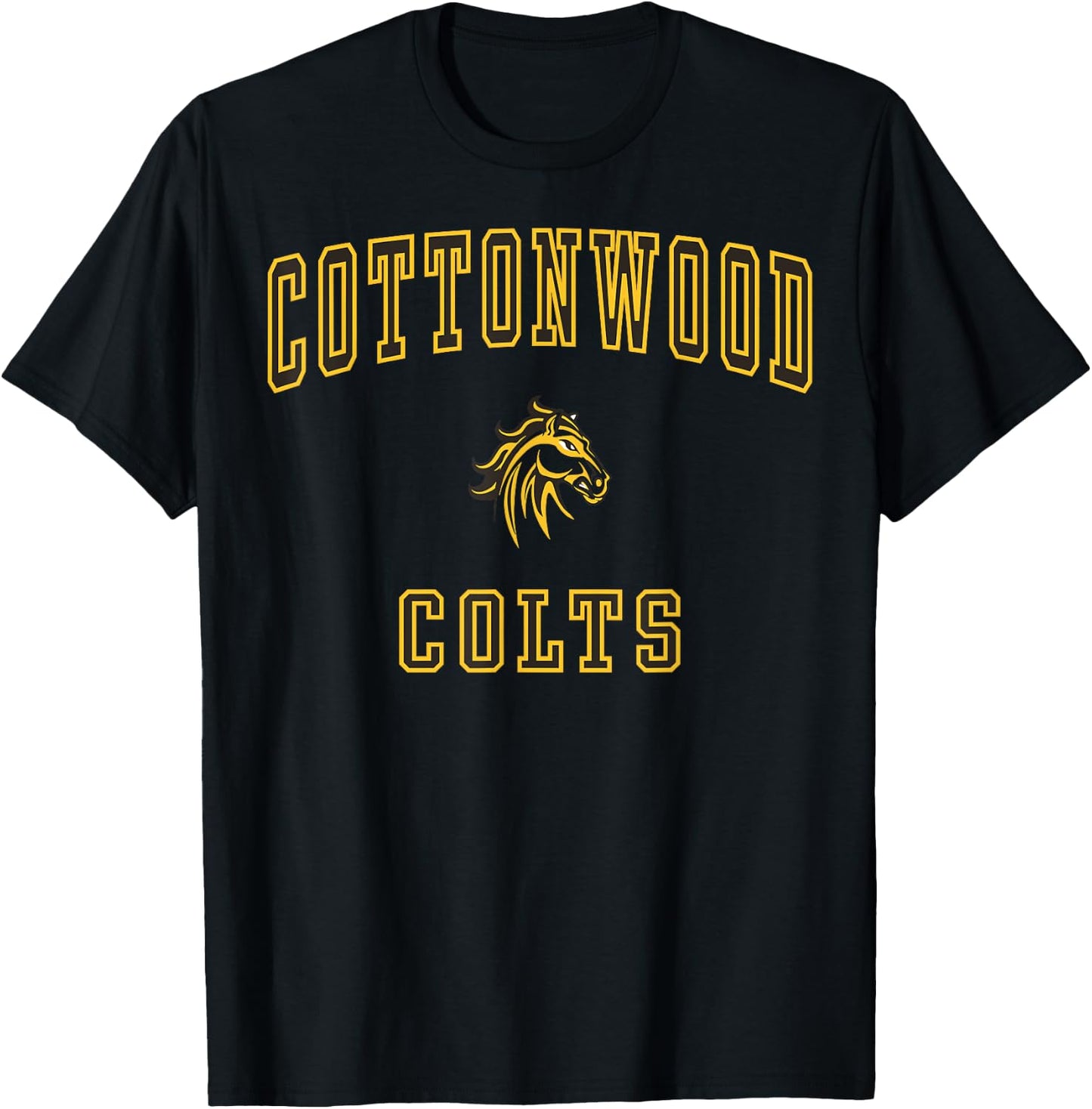 Cottonwood High School Colts C1 T-Shirt - T-Shirt | Black