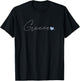 Elláda Simple Love Greek Flag Heart on Greece T-Shirt - T-Shirt | Black