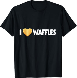 I Love Waffles T-Shirt - T-Shirt | Black