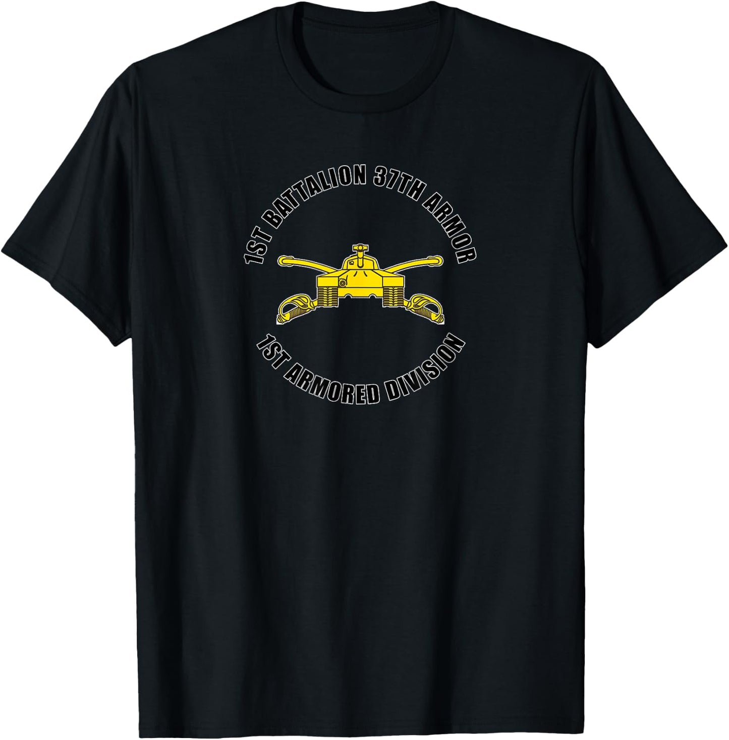 1st Battalion 37th Armor 1st Armored Division Veteran Gift T-Shirt - T-Shirt | Black