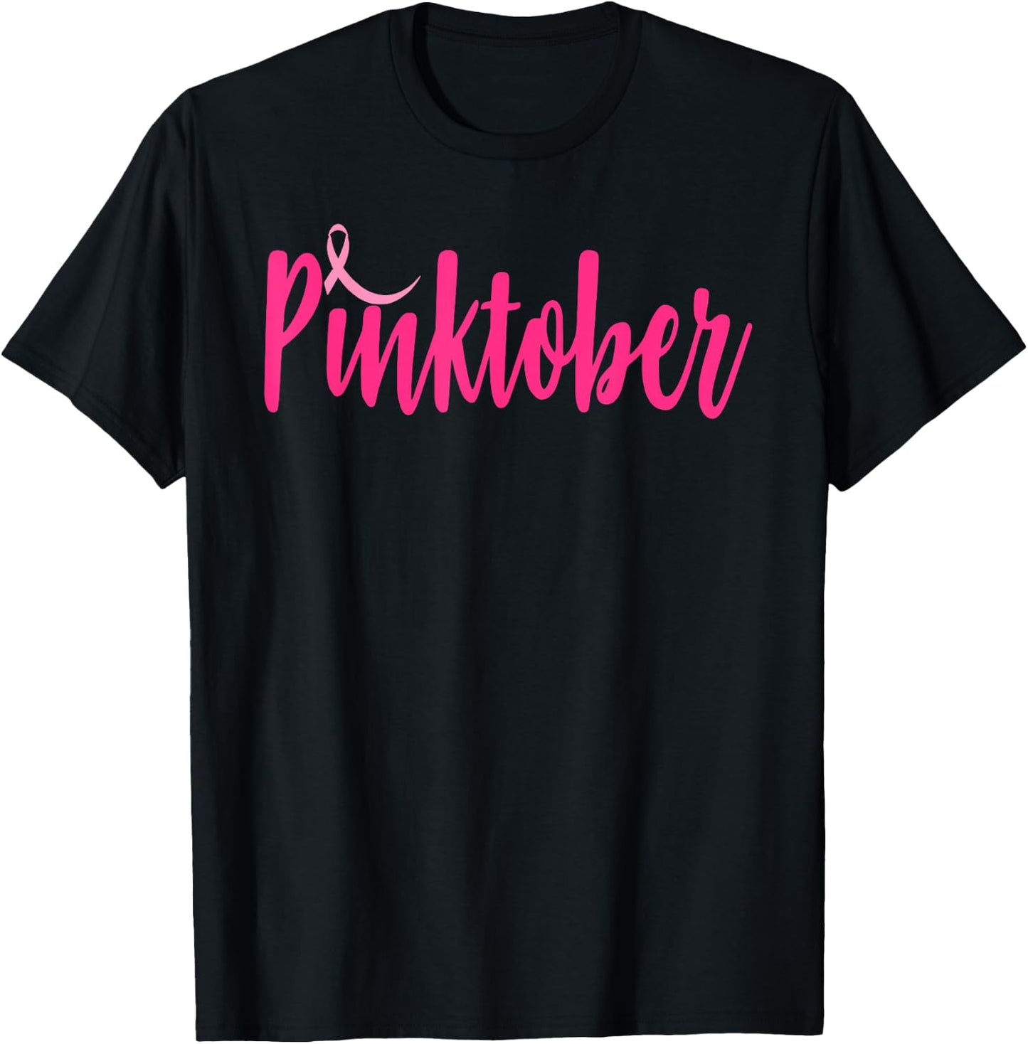 Pinktober Breast Cancer Awareness Cure inspire ladies T-Shirt - T-Shirt | Black