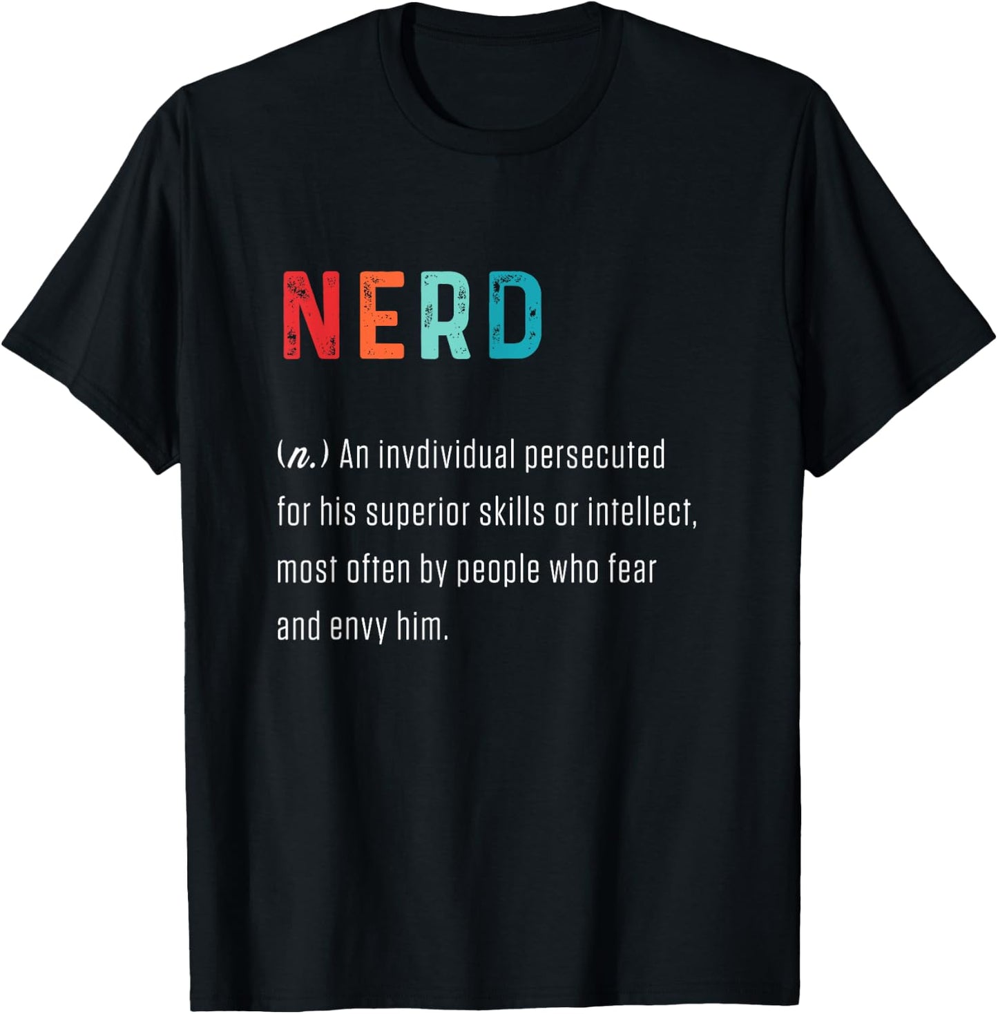 Funny Retro Nerd Definition Geek Gamer Scientist Computer T-Shirt - T-Shirt | Black