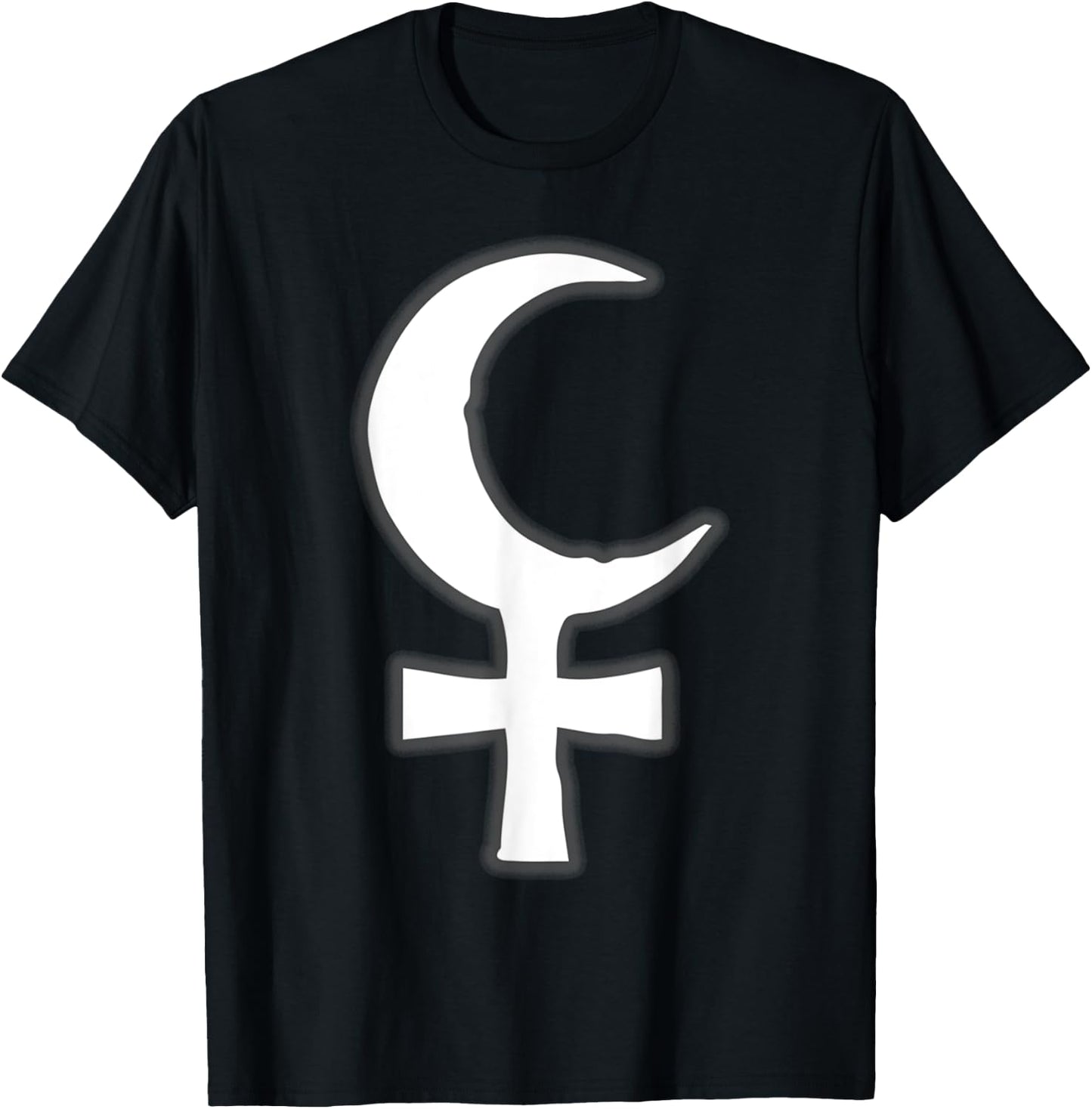 Lilith Cross Moon Devil Gothic Samael Witchcraft Occult T-Shirt - T-Shirt | Black