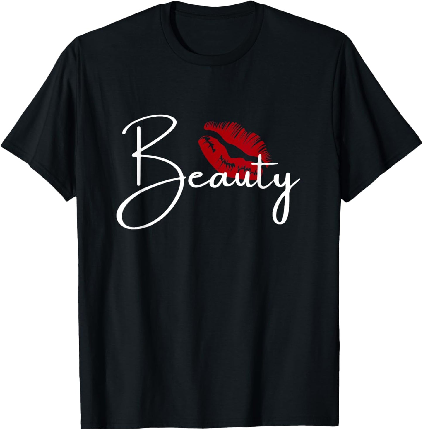 Beauty Matching Couple Outfit Gift T-Shirt - T-Shirt | Black