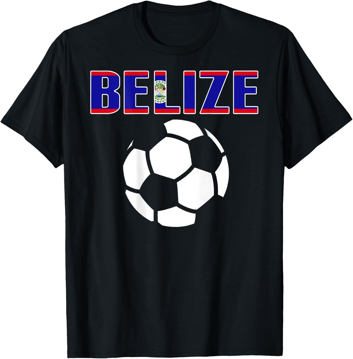 Proud Belize Soccer Lovers Jersey - Belizean Football Fans T-Shirt - T-Shirt | Black