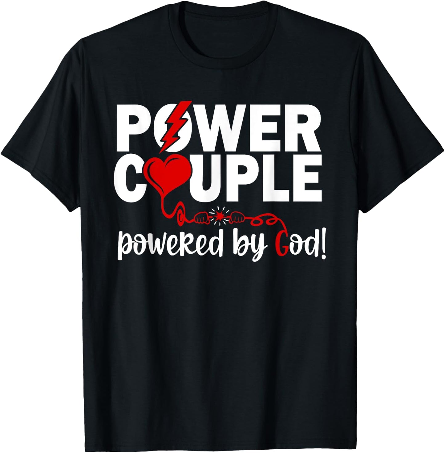 Christian Power Couple Christian Faith T-Shirt - T-Shirt | Black