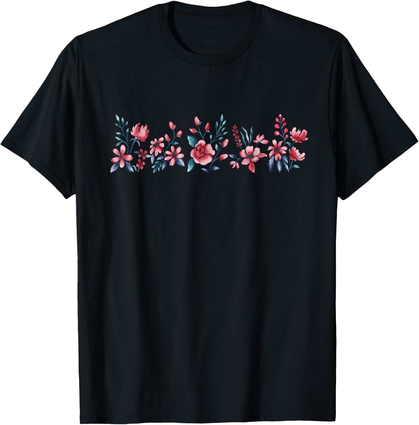 Vintage Inspired Botanical Flower Gardener Naturalist Flower T-Shirt - T-Shirt | Black