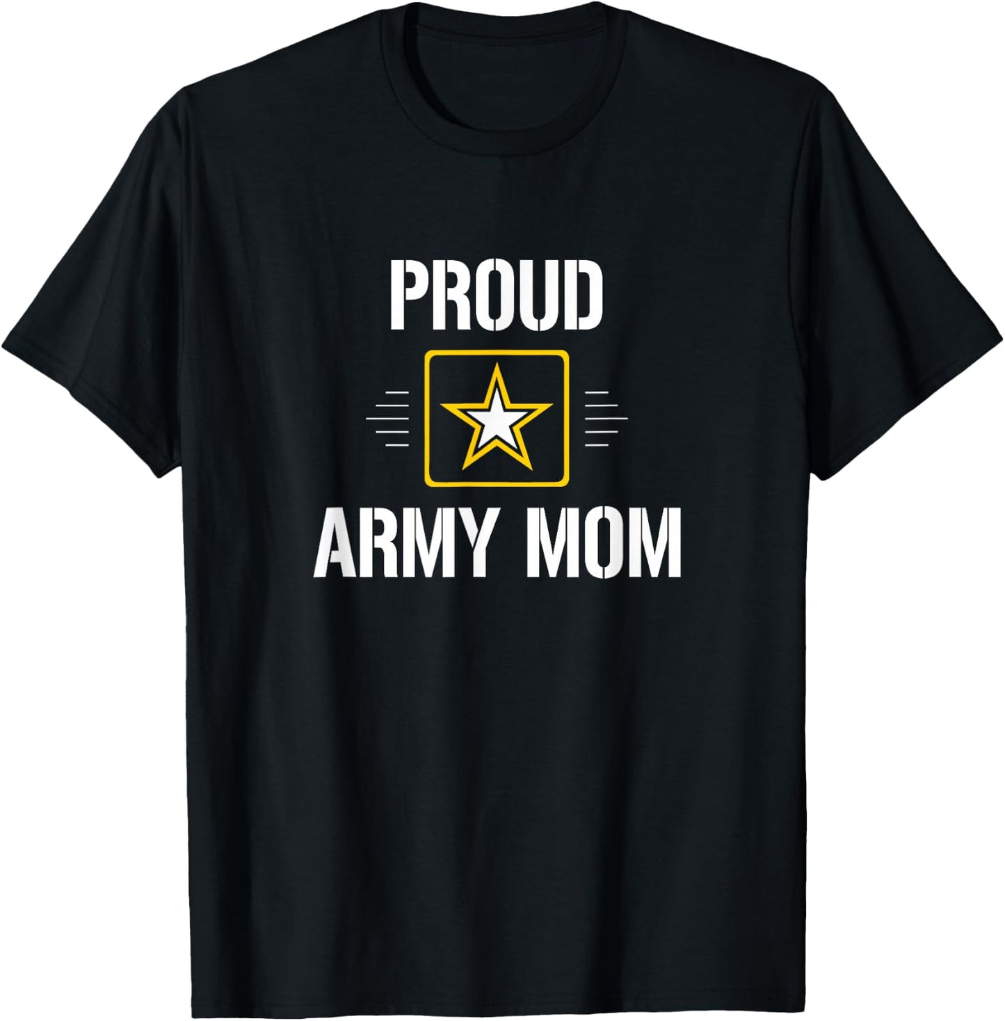 Proud Army Mom T-Shirt - T-Shirt | Black