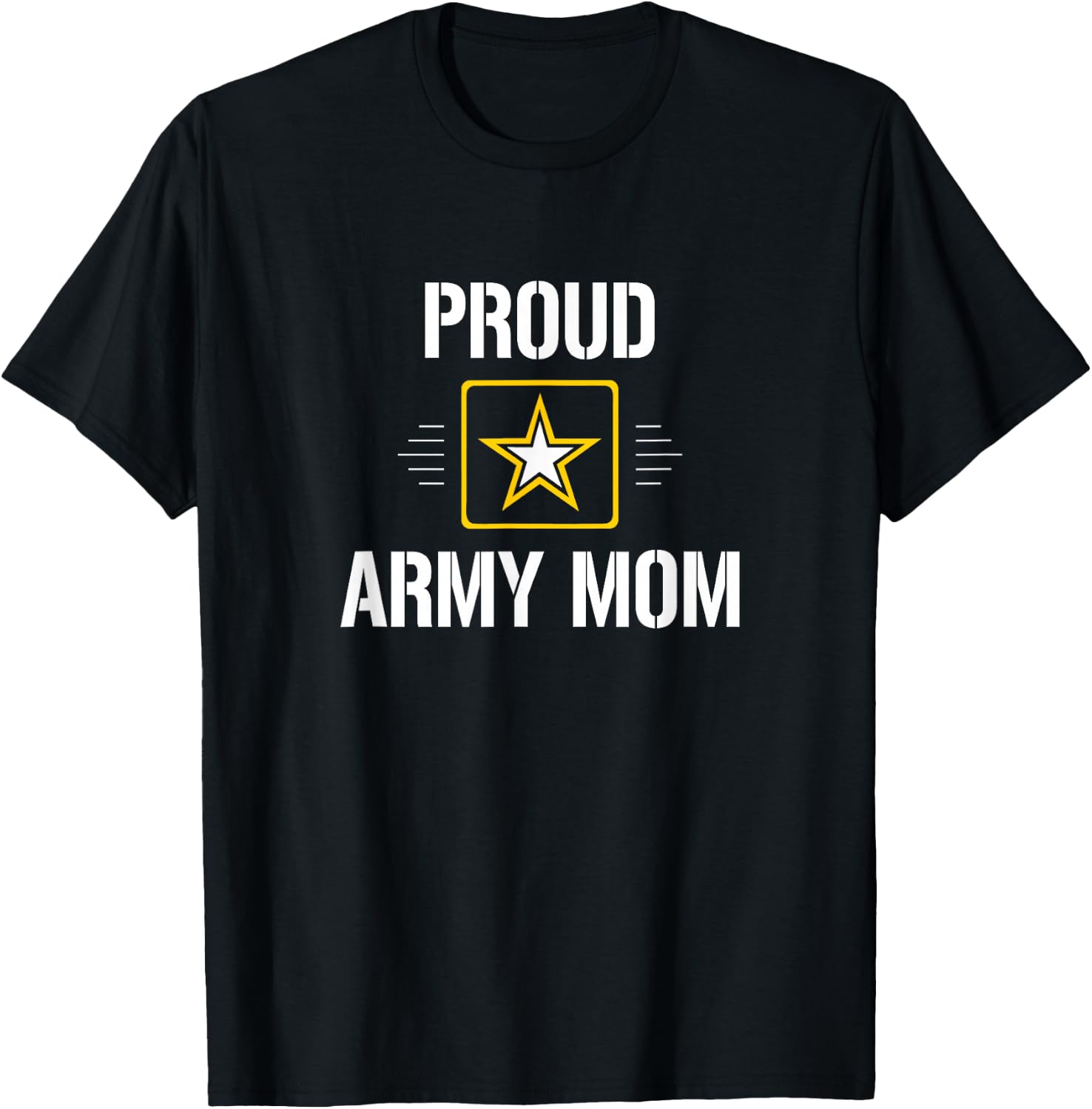 Proud Army Mom T-Shirt - T-Shirt | Black