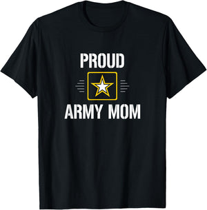Proud Army Mom T-Shirt - T-Shirt | Black