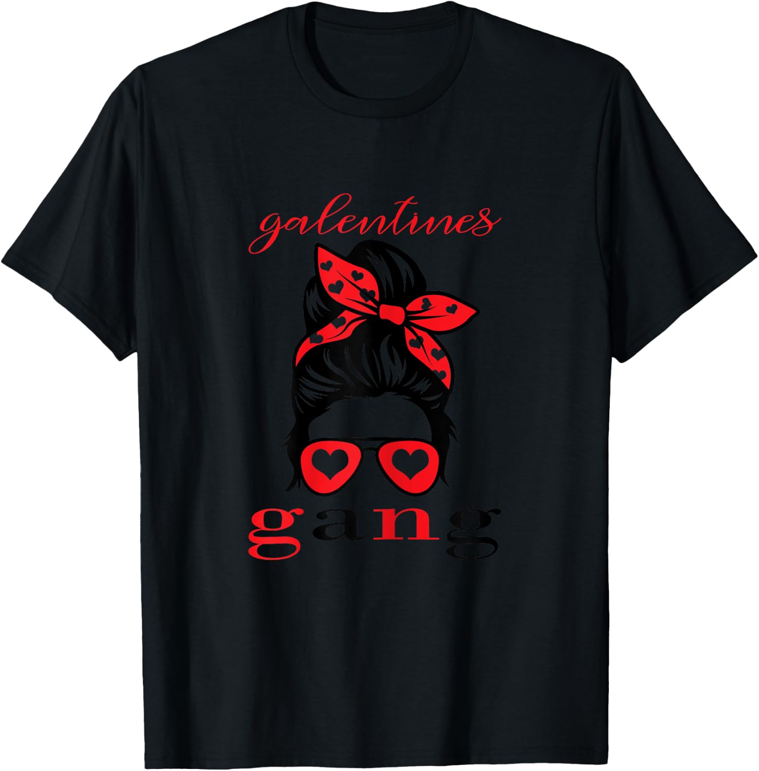2023 Galentines Gang/valentine's Day Sunglasses Girl T-Shirt - T-Shirt | Black
