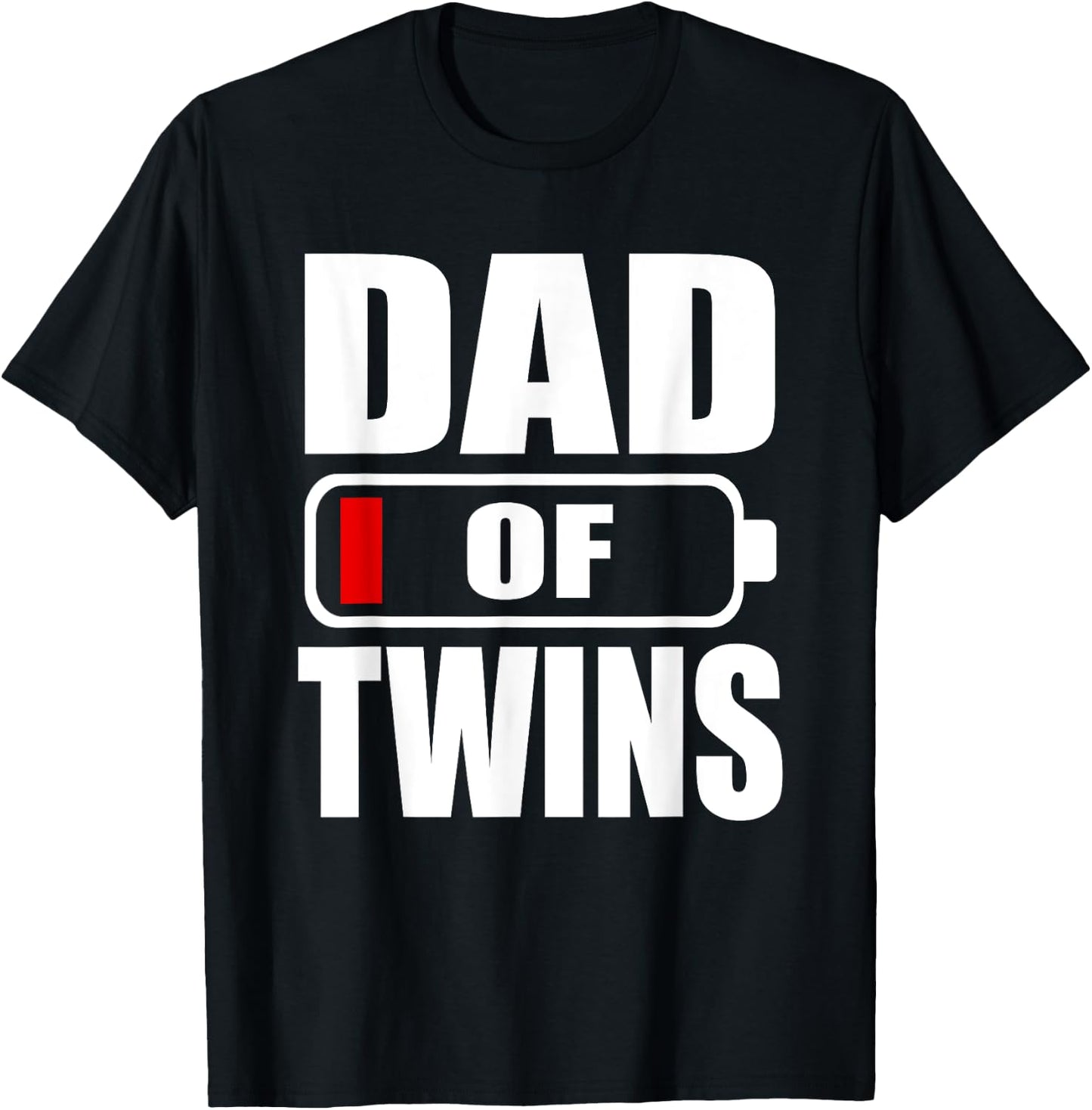 Men Dad Of Twins Daughter Sons Father's Day T-Shirt - T-Shirt | Black