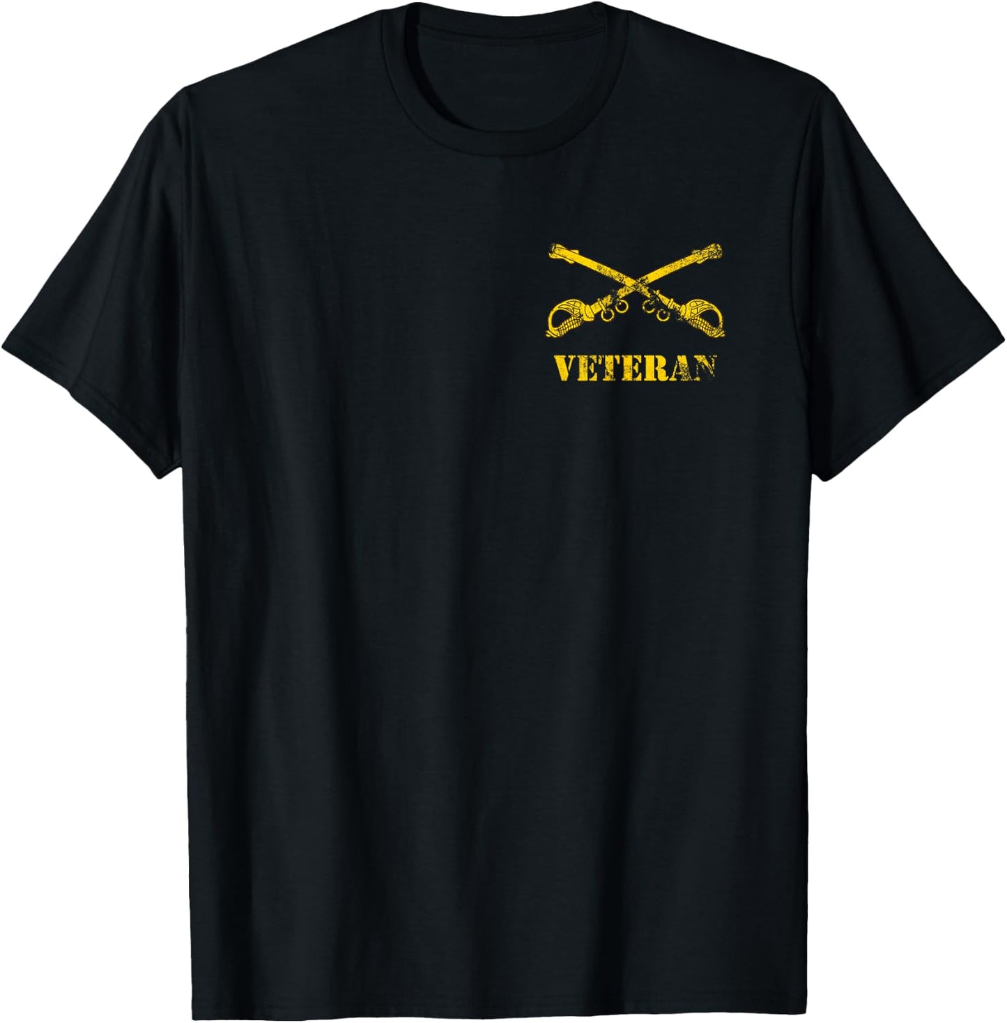 US Army Cavalry Veteran - CAV Scout 19Delta - 19D Vintage T-Shirt - T-Shirt | Black