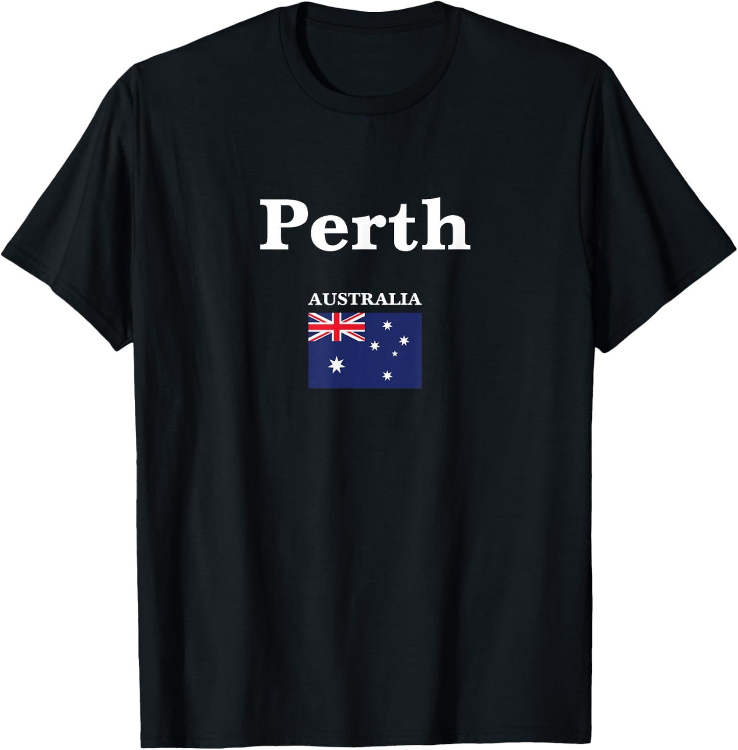 Perth city and the flag of Australia T-Shirt - T-Shirt | Black