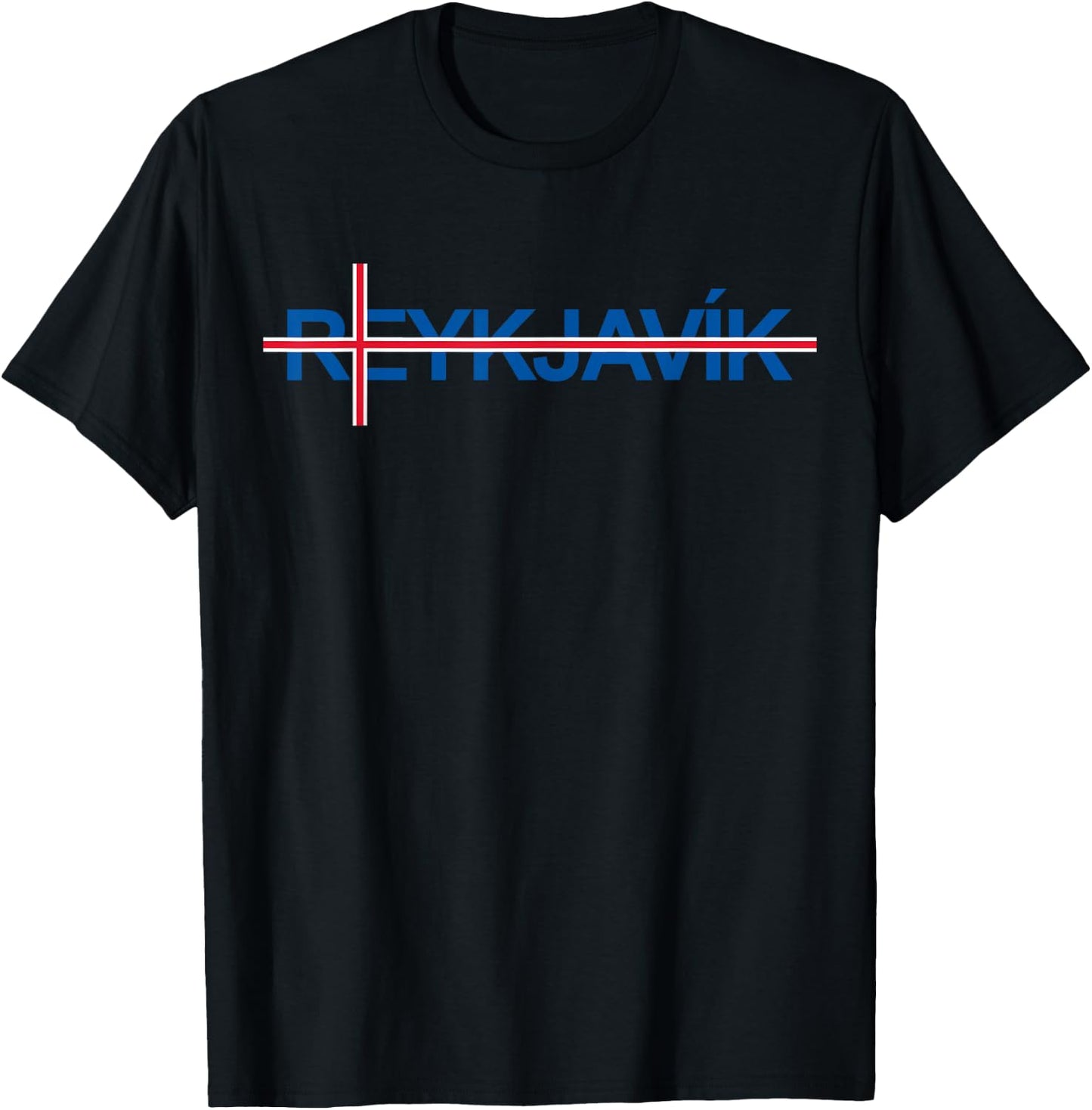 Iceland Flag Travel Holiday Scandinavia Pride Reykjavik T-Shirt - T-Shirt | Black