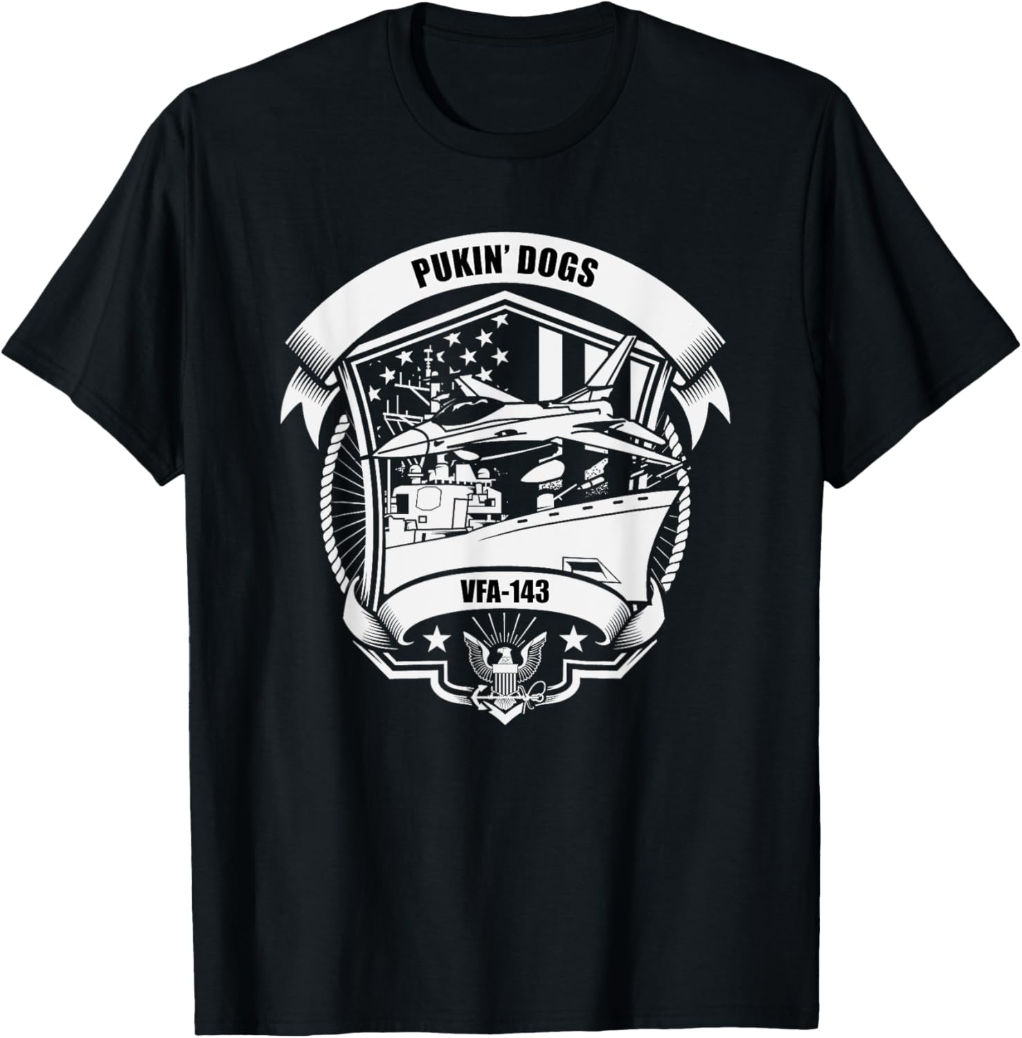 VFA-143 Pukin' Dogs T-Shirt - T-Shirt | Black