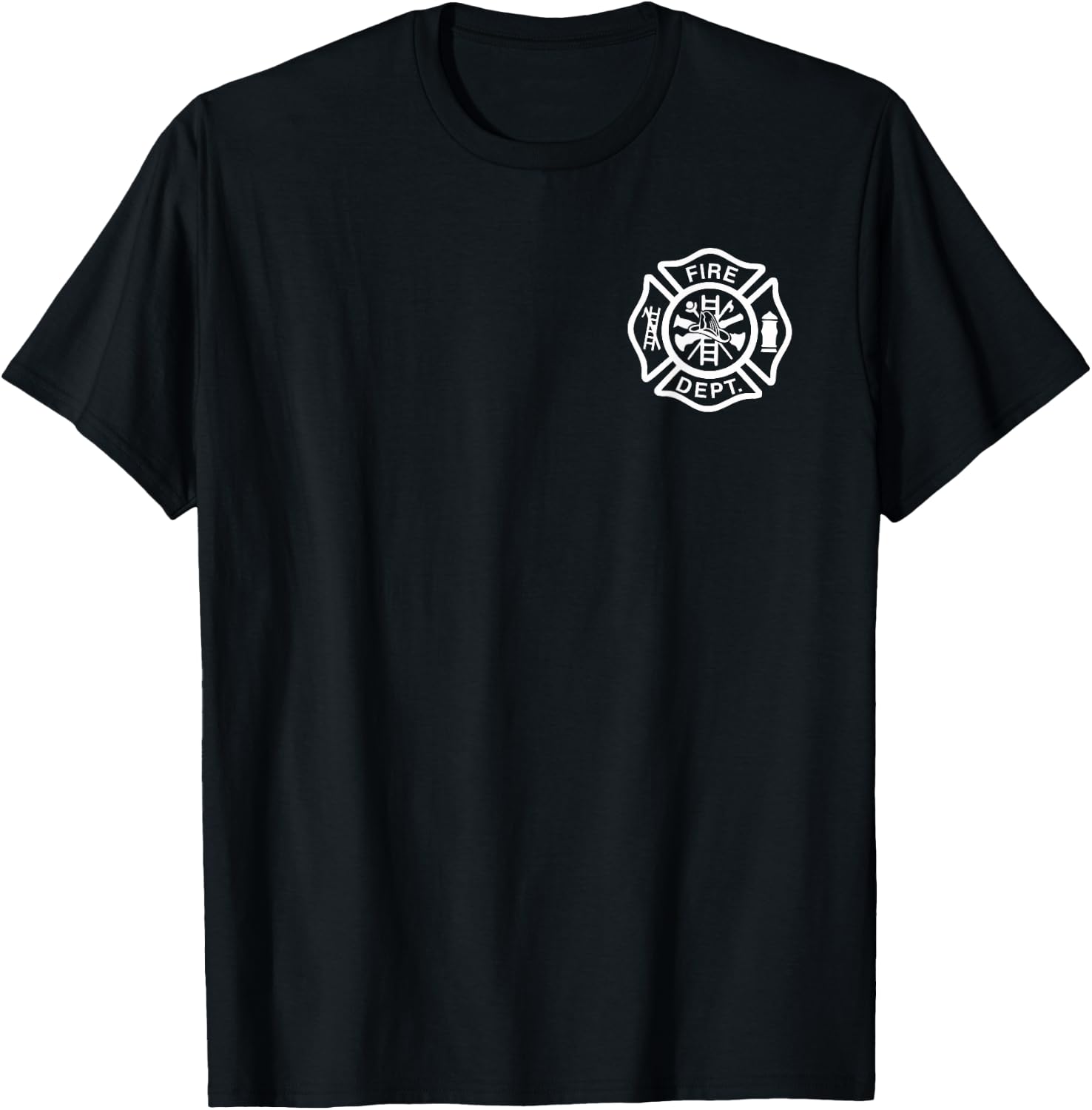 Fire Department Logo Uniform Fireman Symbol Firefighter Gear T-Shirt - T-Shirt | Black