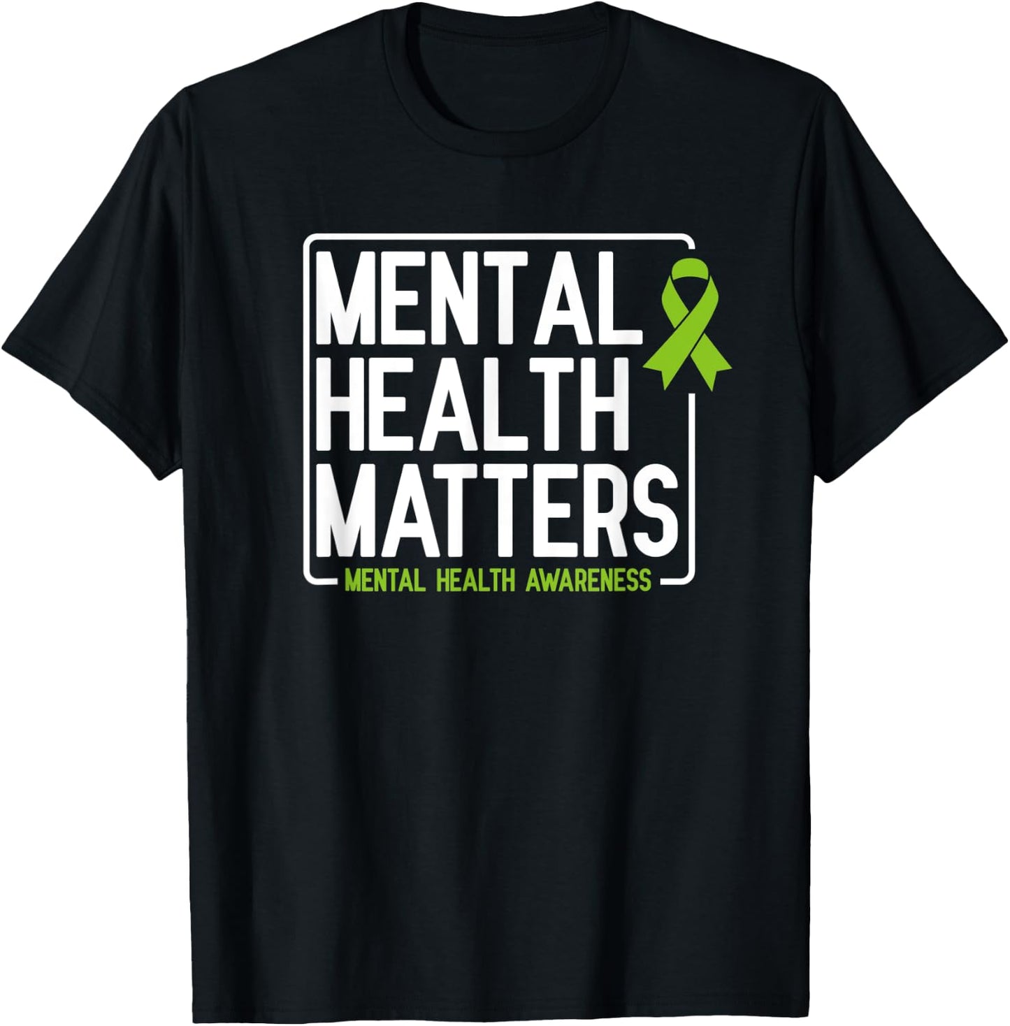 Mental Health Matters Men Women Kids Mental Health Awareness T-Shirt - T-Shirt | Black