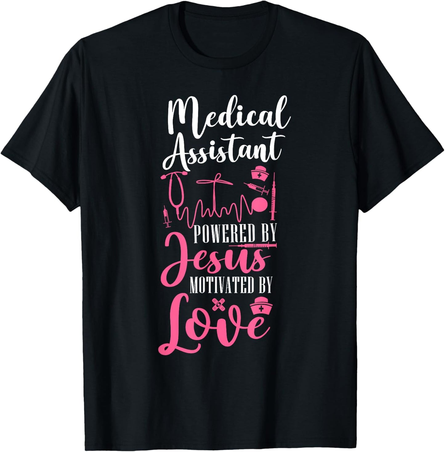 Certified Medical Assistant Jesus Faith CMA T-Shirt - T-Shirt | Black