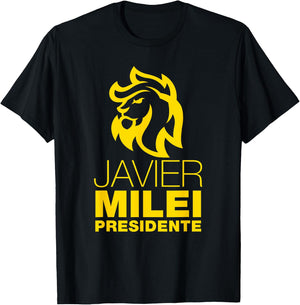 Javier Milei Presidente T-Shirt - T-Shirt | Black