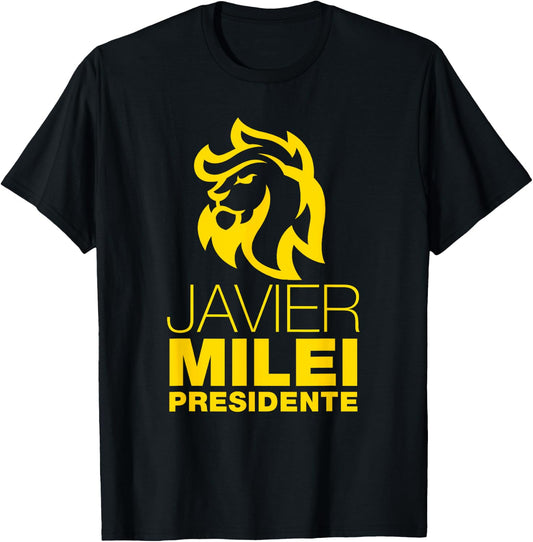 Javier Milei Presidente T-Shirt - T-Shirt | Black