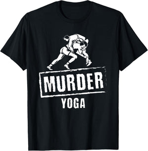 Funny Murder Yoga Fighter Wrestling Gear Wrestling Rules T-Shirt - T-Shirt | Black