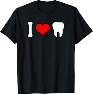 I Love Teeth Dentist Costume T-Shirt - T-Shirt | Black